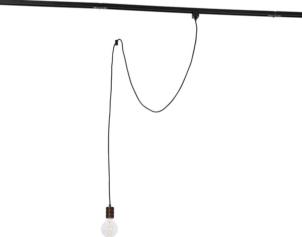 Závesná lampa tmavý bronz pre koľajnicový systém 1-fázový - Iconic Cavalux