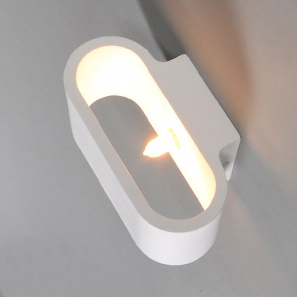 Moderná nástenná lampa biela plochá - Gipsy Arles