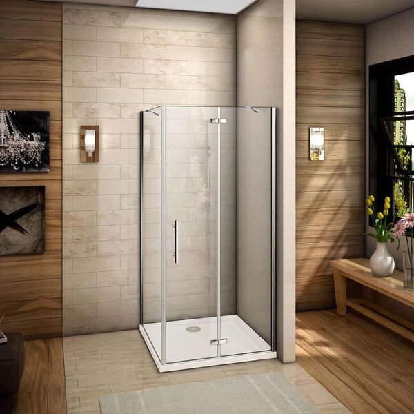 Sprchovací kút MELODY F5 80x90 cm s jednokrídlovými dverami s pevnou stenou, (dvere 80cm / bočná stena 90cm)