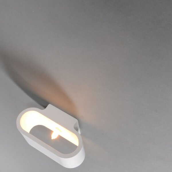Moderná nástenná lampa biela plochá - Gipsy Arles