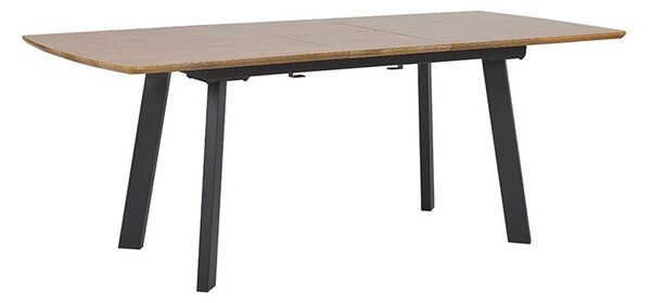 Jedálenský stôl SALVIDO (tmavé drevo + čierna) (pre 6 až 8 osôb). Akcia -11%. Vlastná spoľahlivá doprava až k Vám domov. 1026753