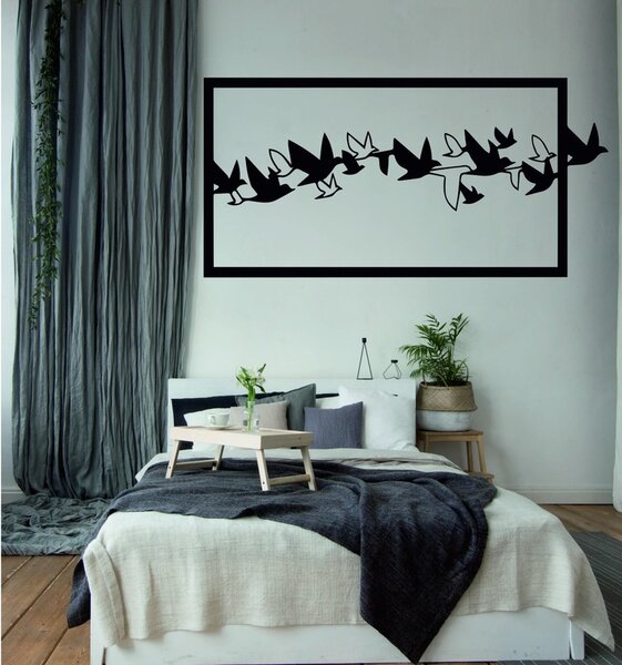 Pútavý obraz na stenu vyrezávaný z drevenej preglejky vtáky OBLOHA