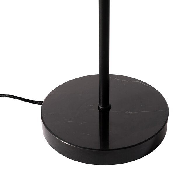 Moderná stolná lampa čierna s opálovým sklom - Drop