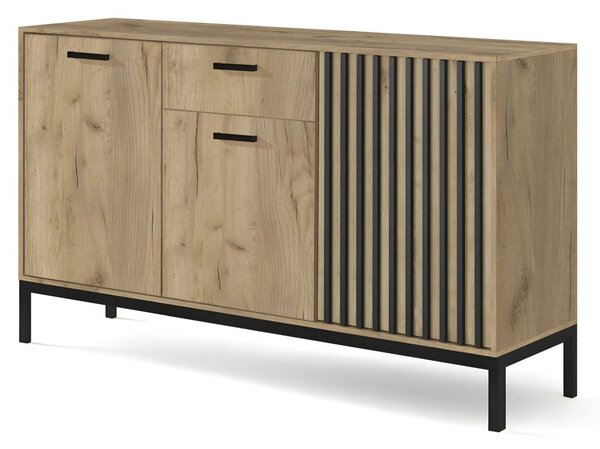 Halmar Komoda LAMINO KM-1 dub craft/čierna