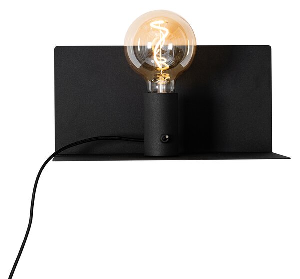 Moderná nástenná lampa čierna magnetická nastaviteľná - Muro