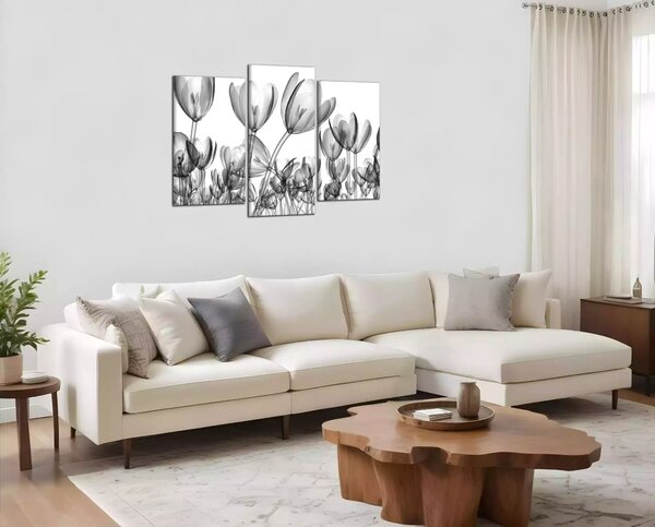 Moderný obraz Čiernobiele tulipány
