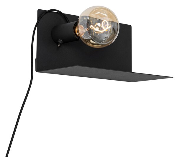 Moderná nástenná lampa čierna magnetická nastaviteľná - Muro