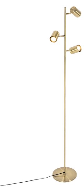 Moderná stojaca lampa bronzová 3-svetlo - Jeana