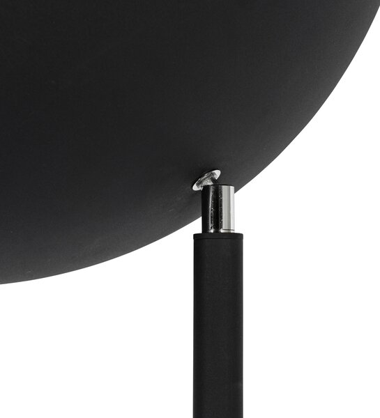 Priemyselná stojaca lampa čierna so zlatým vnútrom 60 cm - Magnax