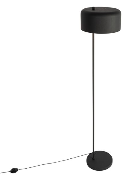 Retro stojaca lampa čierna so zlatým vnútrom - Jinte