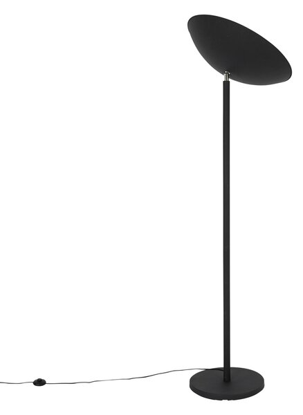 Priemyselná stojaca lampa čierna so zlatým vnútrom 60 cm - Magnax