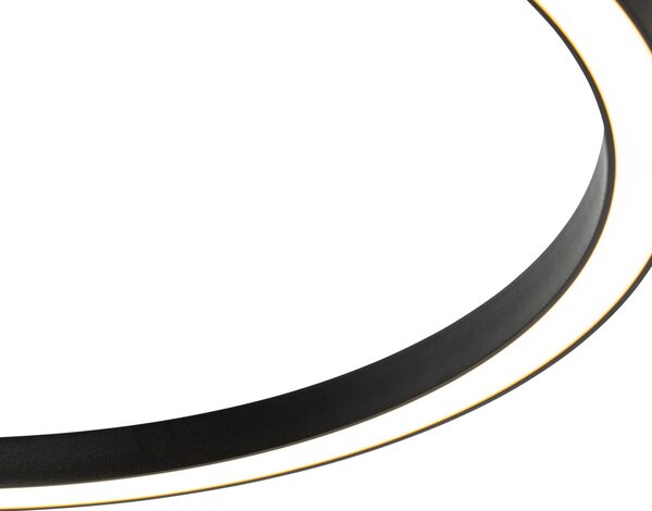 Inteligentné závesné svietidlo čierne 60 cm vrátane LED a RGBW - Girello