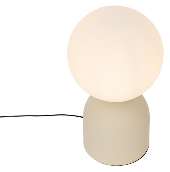 Stolná lampa Hotel Chic béžová s opálovým sklom - Pallon Trend