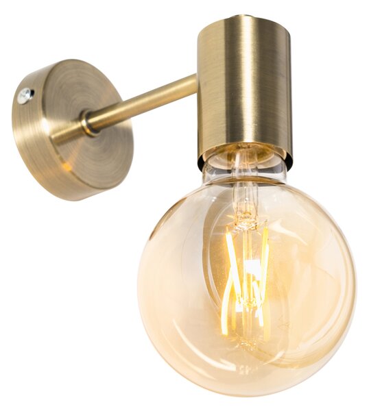 Priemyselná nástenná lampa bronzová - Facil
