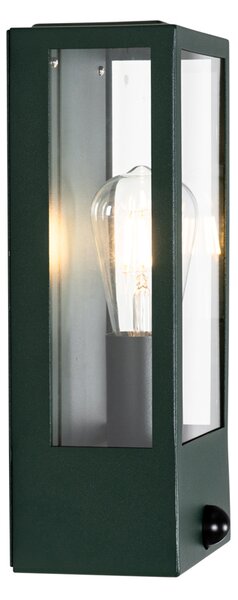 Vonkajšia nástenná lampa tmavozelená s pohybovým senzorom IP44 - Rotterdam
