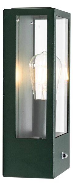 Vonkajšia nástenná lampa tmavozelená so senzorom súmraku IP44 - Rotterdam
