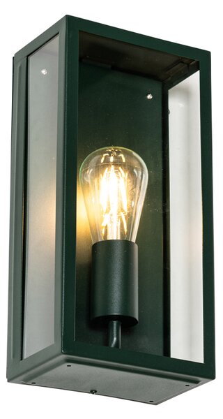 Priemyselná vonkajšia nástenná lampa tmavozelená so sklom IP44 - Rotterdam