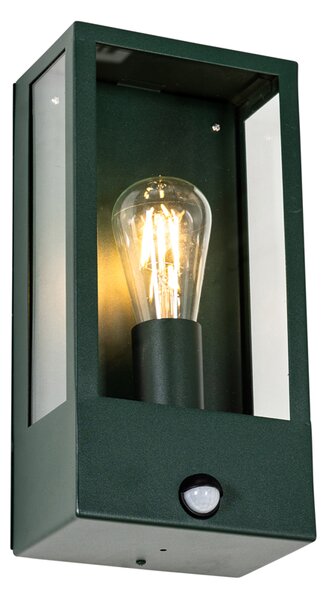 Vonkajšia nástenná lampa tmavozelená s pohybovým senzorom IP44 - Rotterdam