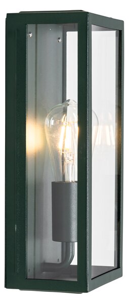 Priemyselná vonkajšia nástenná lampa tmavozelená so sklom IP44 - Rotterdam
