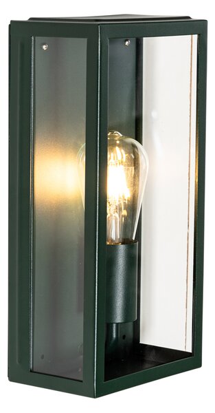 Priemyselná vonkajšia nástenná lampa tmavozelená so sklom IP44 - Rotterdam