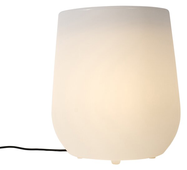 Vonkajšia stojaca lampa kvetináč biela IP44 - Flowerpot