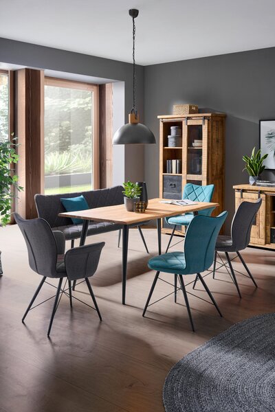 JEDÁLENSKÝ STÔL, akácia, čierna, farba akácie, 160/90/76 cm Carryhome - Stoly