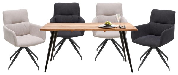 JEDÁLENSKÝ STÔL, akácia, čierna, farba akácie, 160/90/76 cm Carryhome - Stoly
