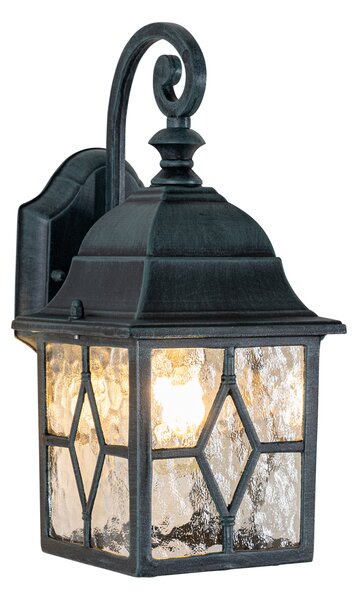 Romantická vonkajšia nástenná lampa tmavozelená - London