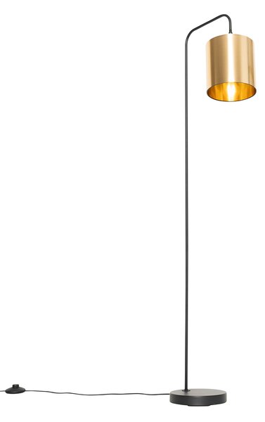 Inteligentná stojaca lampa čierna so zlatom vrátane Wifi A60 - Lofty