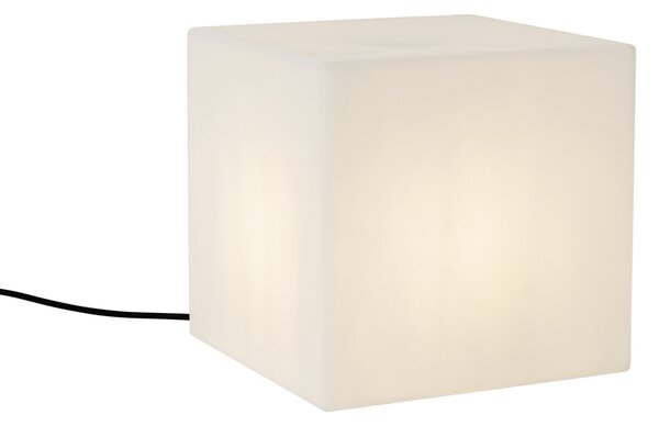 Moderná vonkajšia lampa biela 30 cm štvorcová IP44 - Nura