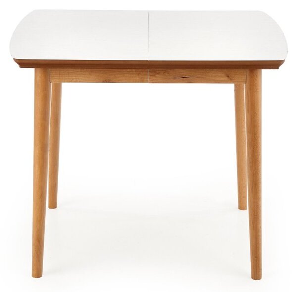 Halmar Rozkladací jedálenský stôl BARRET 90(190)x80 biely mat/dub lefkas