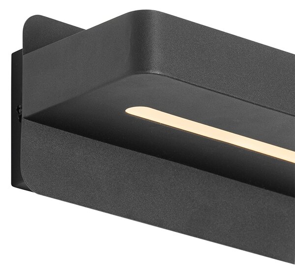 Moderná nástenná lampa čierna vrátane LED s USB a vypínačom - Ted
