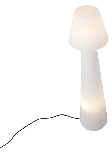 Dizajnová vonkajšia stojaca lampa biela IP44 - Katrijn