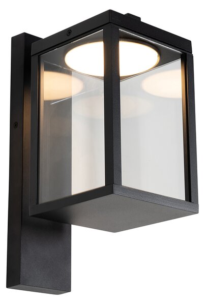 Vonkajšia nástenná lampa čierna vrátane LED IP54 - Ferdinand