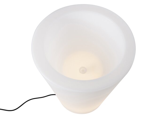 Inteligentná vonkajšia stojaca lampa kvetináč biela IP65 vrátane LED Wifi A60 - Verano