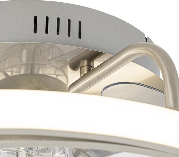 Oceľový stropný ventilátor 46,5 cm vrátane LED s diaľkovým ovládaním - Kees