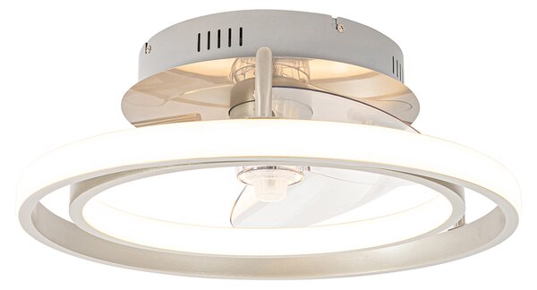 Oceľový stropný ventilátor 46,5 cm vrátane LED s diaľkovým ovládaním - Kees