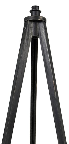 Rustikálna stojaca lampa trojnožka čierna - Tripod Classic