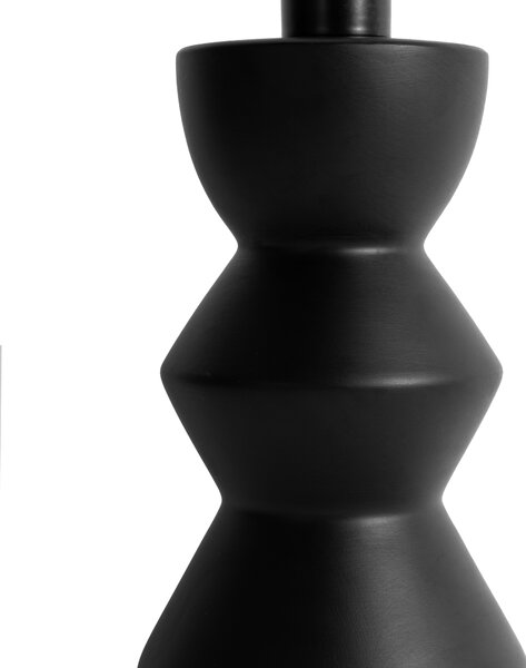 Dizajnová stolná lampa čierna s tienidlom z čierneho zamatu zelená so zlatom 35 cm - Alisia