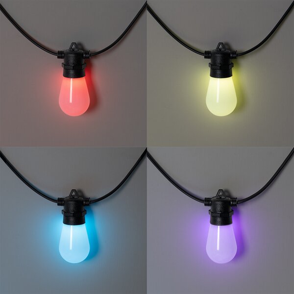 Inteligentný LED svetelný veniec 15 metrov 15 svetiel Opal RGBW IP44 - Chill