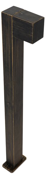 Priemyselná stojaca vonkajšia lampa starožitné zlato 80 cm IP44 - Baleno