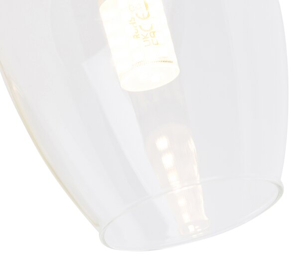 Inteligentná nástenná lampa zlatá so sklom vrátane Wifi G9 - Elien