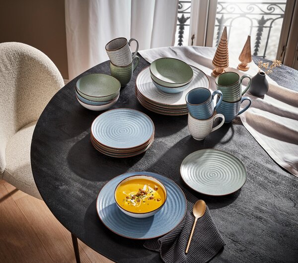 KOMBINOVANÝ SERVIS 24-dielne, porcelán keramika Landscape - Jedálenské sety
