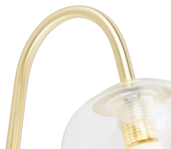 Inteligentná nástenná lampa zlatá so sklom vrátane Wifi G9 - Elien