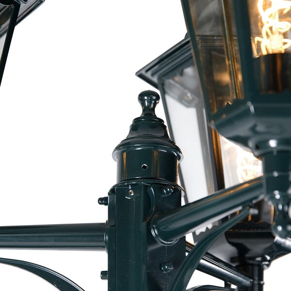 Rustikálna vonkajšia lampa tmavozelená 3-svetlo IP44 - New Orleans