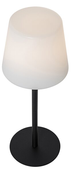 Stolná lampa čierna nabíjateľná vrátane LED a stmievača IP54 - Jude