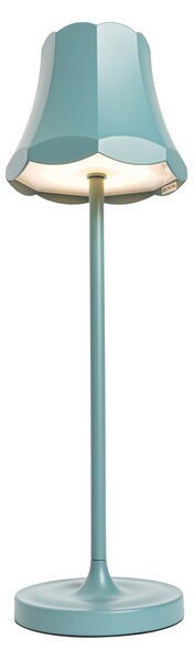 Retro stolná lampa minerálna modrá nabíjateľná IP44 - Granny