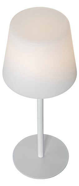 Stolná lampa biela nabíjateľná vrátane LED a stmievača IP54 - Jude
