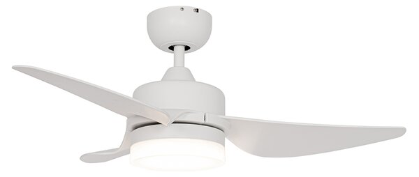 Stropný ventilátor biely 86,7 cm vrátane LED stmievateľný s diaľkovým ovládaním - Yuki