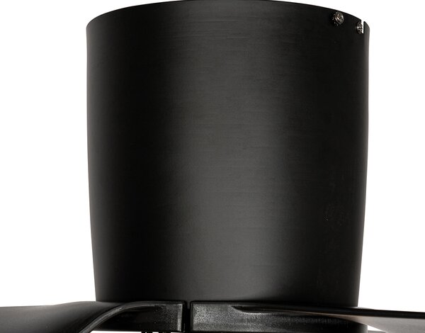 Stropný ventilátor čierny 123 cm vrátane LED stmievateľný s diaľkovým ovládaním - Patty